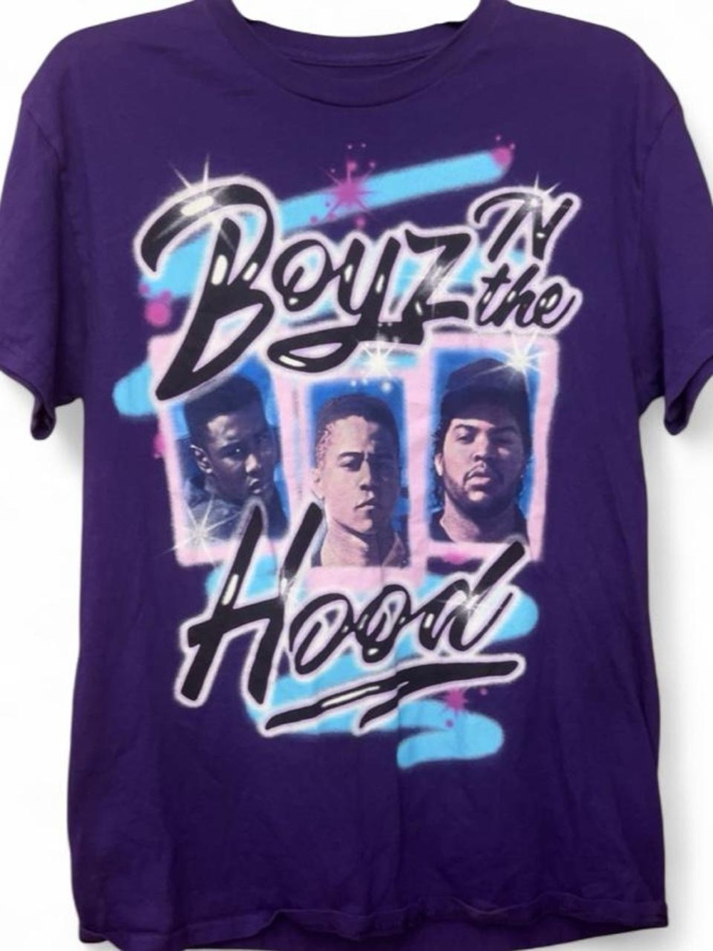 Official Boyz N The Hood Double Sided Tee Size M Purple Graphic Shirt